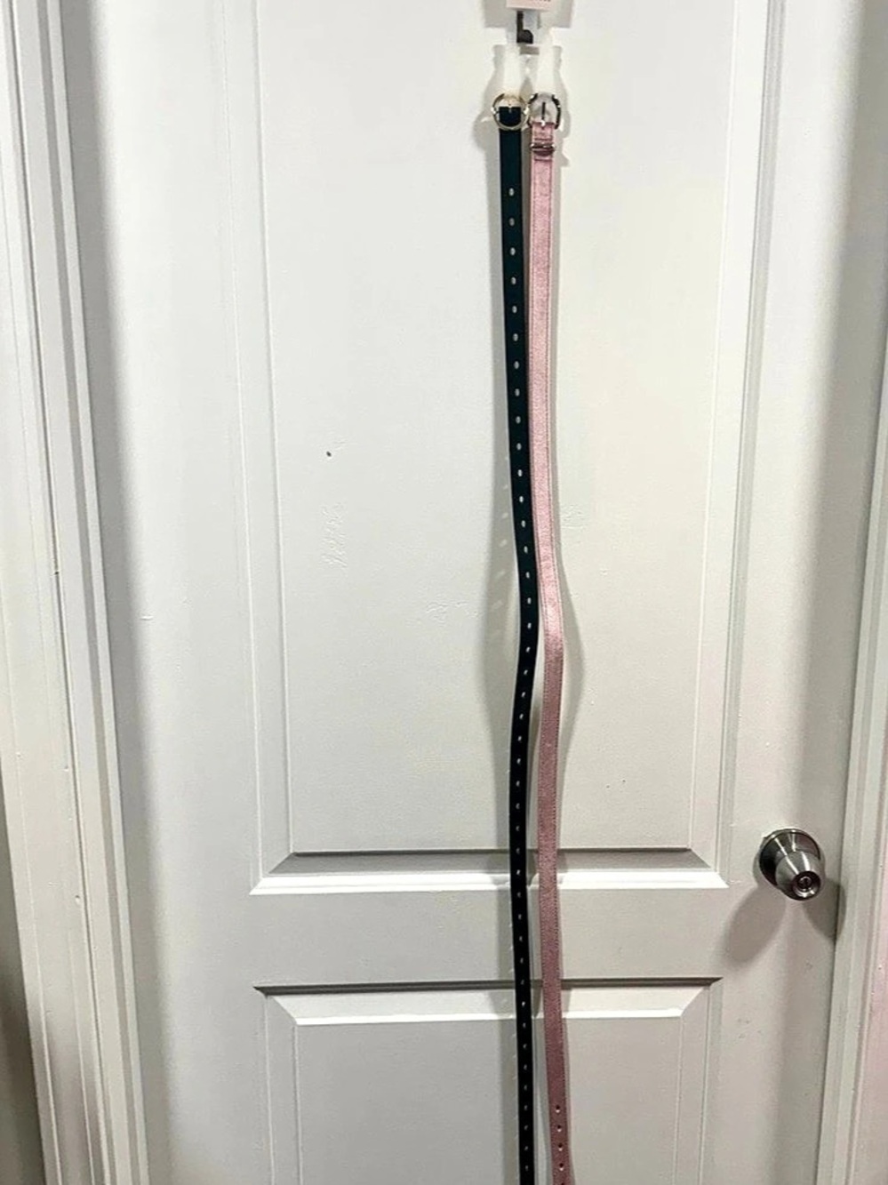 LC Lauren Conrad Two-Piece Belts in Pink Suede & Black Size 1X
